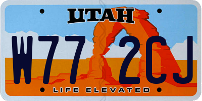 UT license plate W772CJ