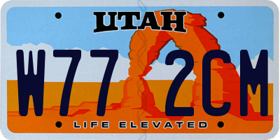 UT license plate W772CM