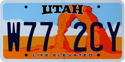 UT license plate W772CY