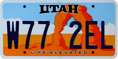 UT license plate W772EL