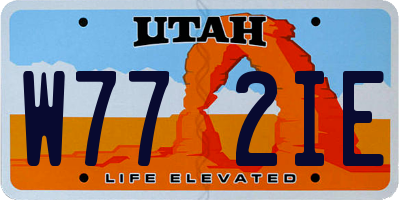 UT license plate W772IE