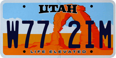 UT license plate W772IM