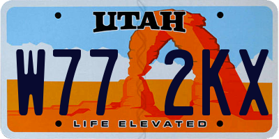 UT license plate W772KX