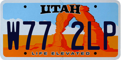 UT license plate W772LP