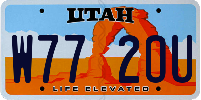 UT license plate W772OU