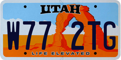 UT license plate W772TG