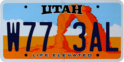 UT license plate W773AL