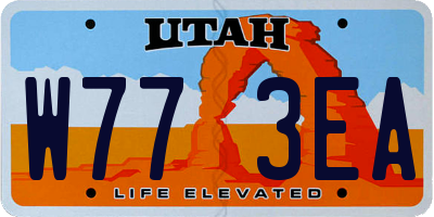 UT license plate W773EA