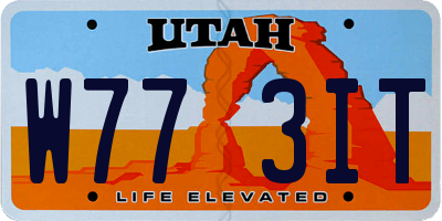 UT license plate W773IT