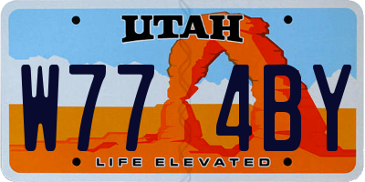UT license plate W774BY