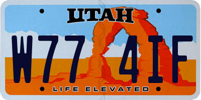 UT license plate W774IF