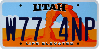UT license plate W774NP