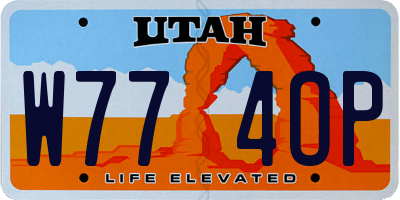 UT license plate W774OP