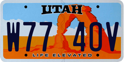 UT license plate W774OV
