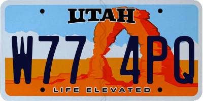 UT license plate W774PQ