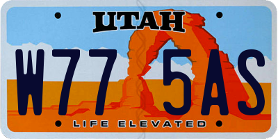 UT license plate W775AS