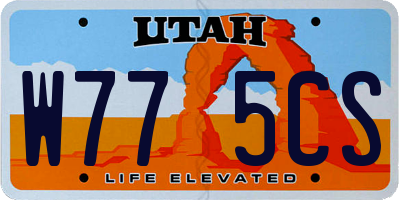UT license plate W775CS
