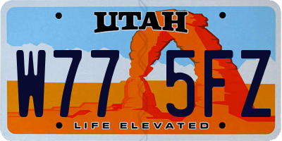 UT license plate W775FZ
