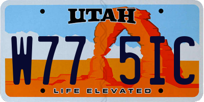 UT license plate W775IC