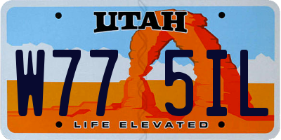 UT license plate W775IL