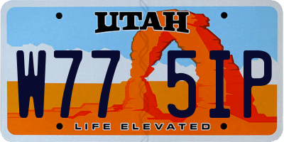 UT license plate W775IP