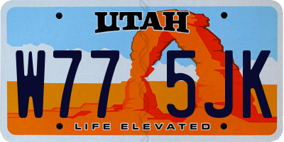 UT license plate W775JK