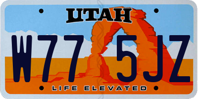 UT license plate W775JZ