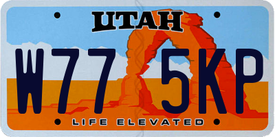 UT license plate W775KP