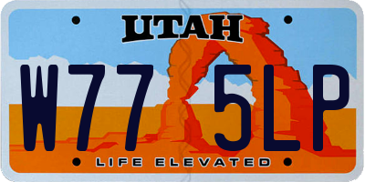 UT license plate W775LP