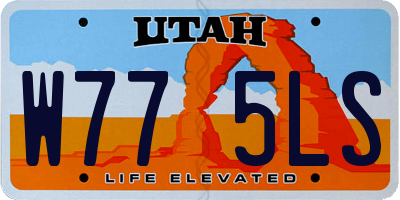UT license plate W775LS