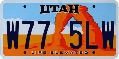 UT license plate W775LW