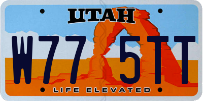 UT license plate W775TT