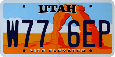 UT license plate W776EP