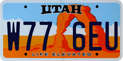 UT license plate W776EU