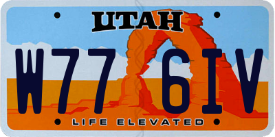 UT license plate W776IV