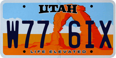 UT license plate W776IX