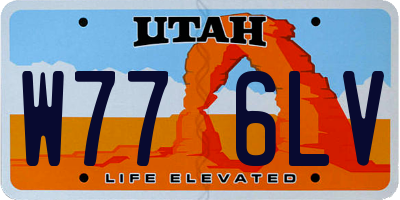 UT license plate W776LV