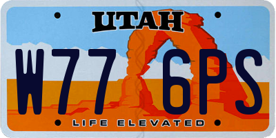 UT license plate W776PS