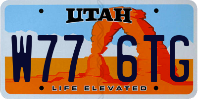 UT license plate W776TG