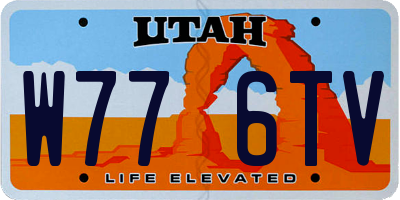 UT license plate W776TV