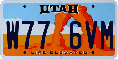 UT license plate W776VM