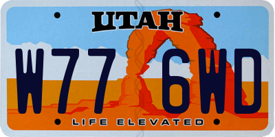 UT license plate W776WD