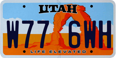UT license plate W776WH