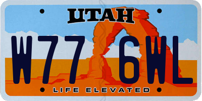 UT license plate W776WL