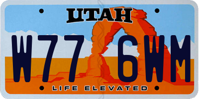 UT license plate W776WM
