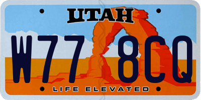 UT license plate W778CQ