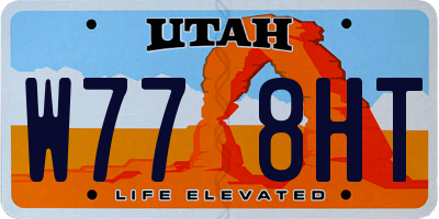 UT license plate W778HT