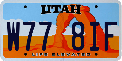 UT license plate W778IF