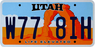 UT license plate W778IH