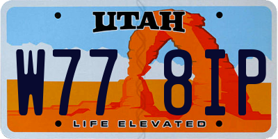UT license plate W778IP